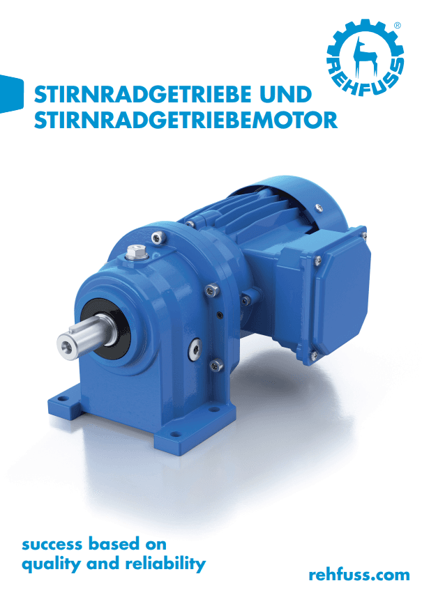 Stirnradgetriebe und Stirnradgetriebemotoren SR Produktflyer